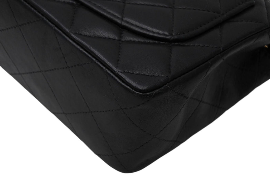 Chanel Mini Quilted 17 S Flap S Chain Shoulder Bag CC Logo Lambskin Black — view 8