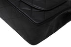 Chanel Mini Quilted 17 S Flap S Chain Shoulder Bag CC Logo Lambskin Black — view 8