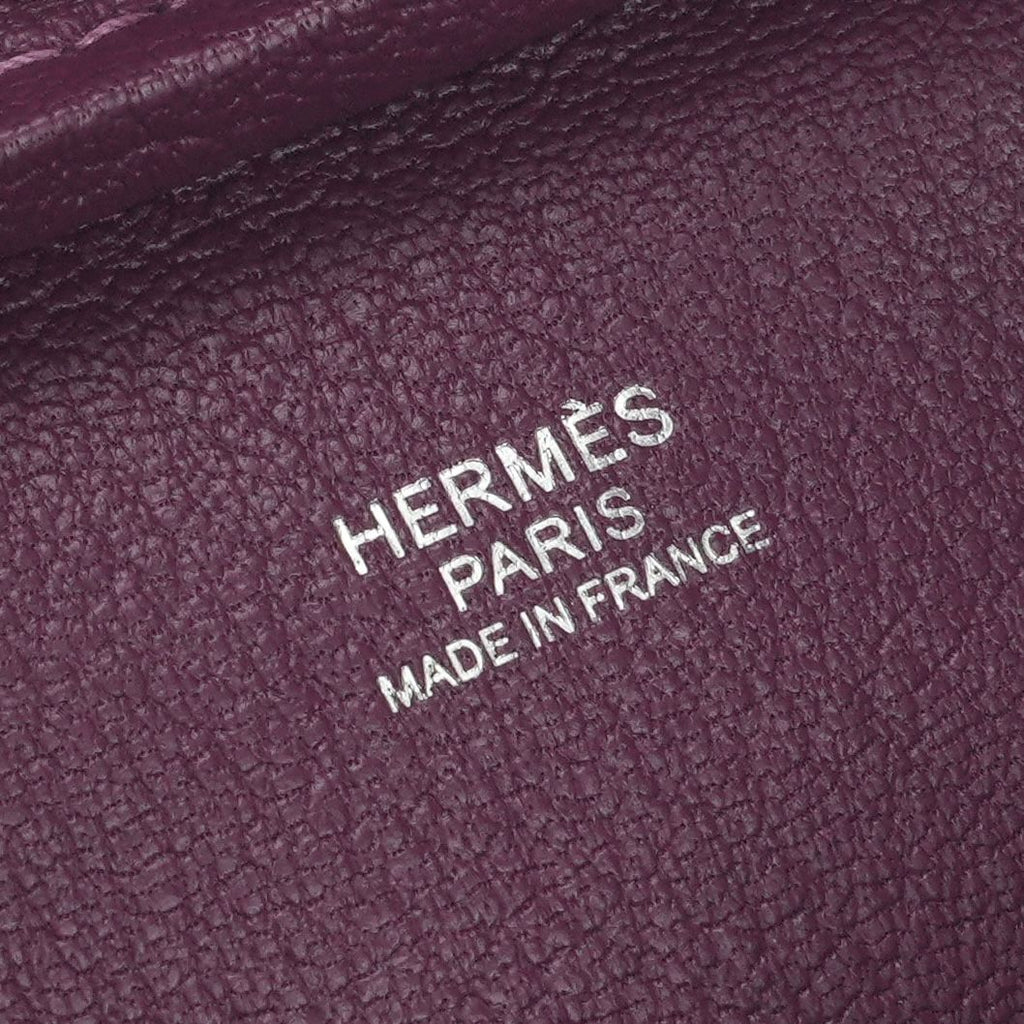 Hermes Plume 28 Tote Evercolor Anemone Pink Purple Silver Handbag — view 7