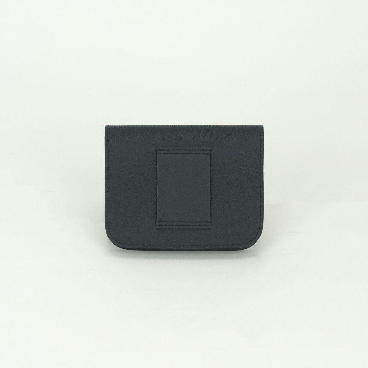 Hermes Constance Slim Wallet Bifold Mini Epsom Noir Black Gold Veau — view 2