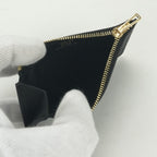 Hermes Constance Slim Wallet Bifold Mini Epsom Noir Black Gold Veau — view 7