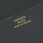 Hermes Constance Slim Wallet Bifold Mini Epsom Noir Black Gold Veau — view 9