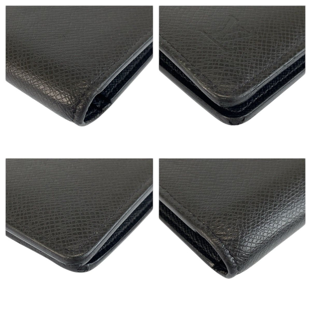 Louis Vuitton Taiga Portefeuille Brazza Noir Black Wallet — view 7