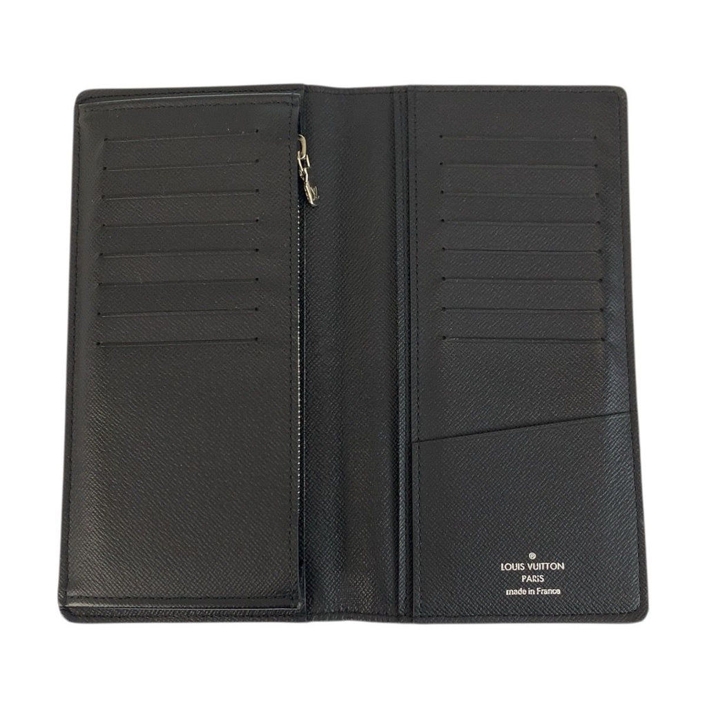 Louis Vuitton Taiga Portefeuille Brazza Noir Black Wallet — view 4