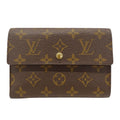 Louis Vuitton Wallet Trifold Monogram Canvas Porte Tresor Etui Chequier Brown