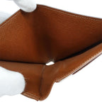 Louis Vuitton Wallet Trifold Monogram Canvas Porte Tresor Etui Chequier Brown — view 6