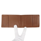Louis Vuitton Wallet Trifold Monogram Canvas Porte Tresor Etui Chequier Brown — view 9