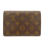 Louis Vuitton Wallet Trifold Monogram Canvas Porte Tresor Etui Chequier Brown — view 2