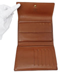 Louis Vuitton Wallet Trifold Monogram Canvas Porte Tresor Etui Chequier Brown — view 5