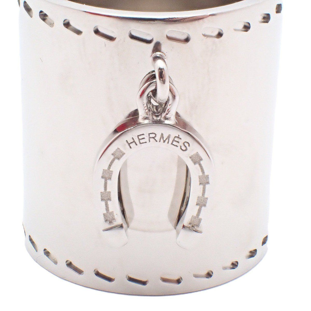 Hermes Scarf Ring Horse Shoe Silver — view 7