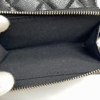 Chanel Trifold Wallet Zippy Caviar Leather Black — view 6