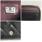 Chanel Trifold Wallet Zippy Caviar Leather Black — view 9