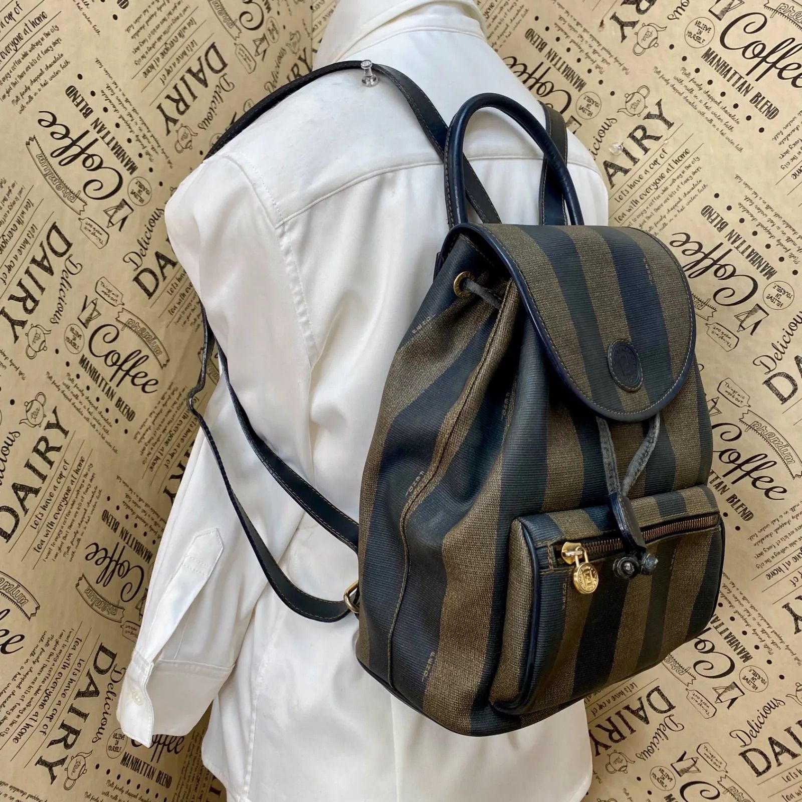 Fendi Vintage Pecan Backpack Brown — view 2