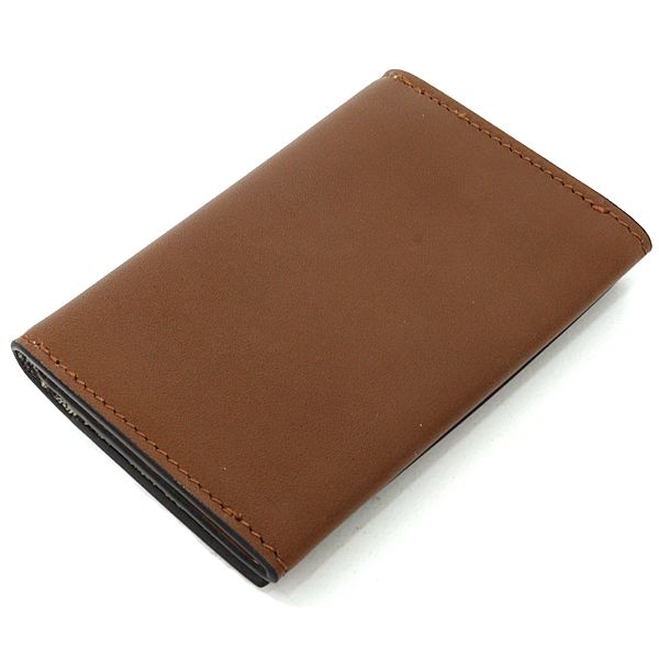 Gucci GG Emblem Card Case Business Holder Mini Wallet Smooth Leather Brown — view 3
