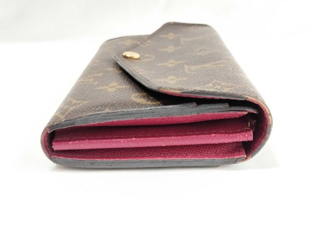 Louis Vuitton Wallet Porte Feuille Sarah Brown Fuchsia Monogram Bifold — view 3
