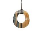 Hermes Necklace Ismu Brown Buffalo Horn Series Button