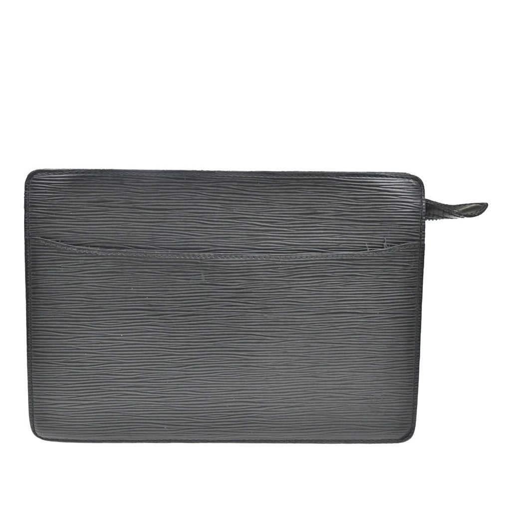 Louis Vuitton Pochette Homme Clutch Handbag Epi Black