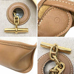 Hermes Vespa PM Shoulder Bag Vintage PM Canvas Leather Camel Natural — view 3