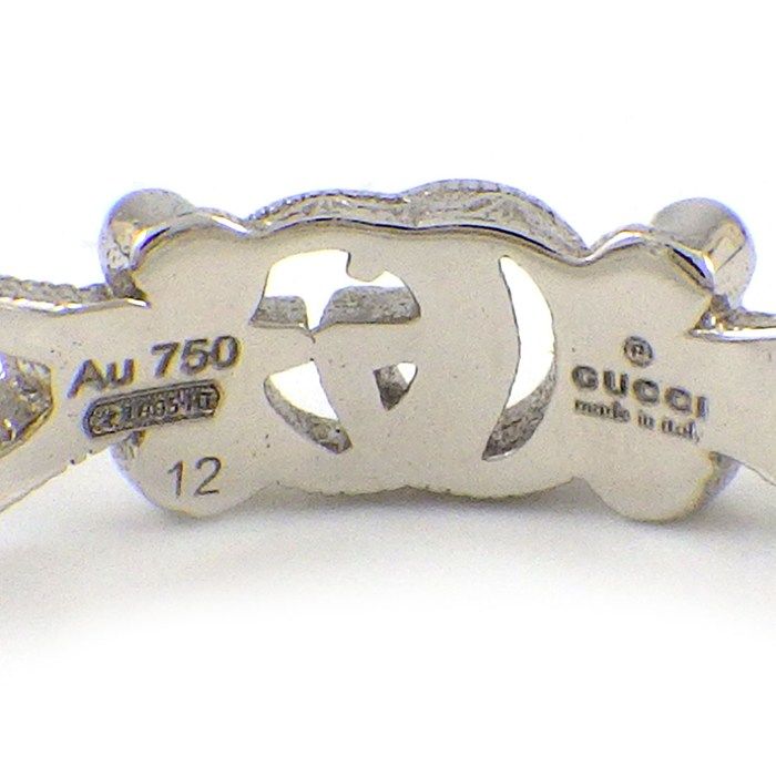 Gucci Ring Flora Double Flower Diamond 18k White Gold