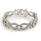 Gucci Ring Flora Double Flower Diamond 18k White Gold