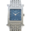 Hermes Watch Square Blue Dial SS Quartz Analog