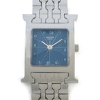 Hermes Watch Square Blue Dial SS Quartz Analog