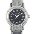 Hermes Watch Black Dial Date SS Quartz Analog