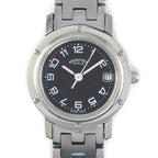 Hermes Watch Black Dial Date SS Quartz Analog