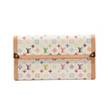 Louis Vuitton Porte Tresor International Wallet Takashi Murakami White