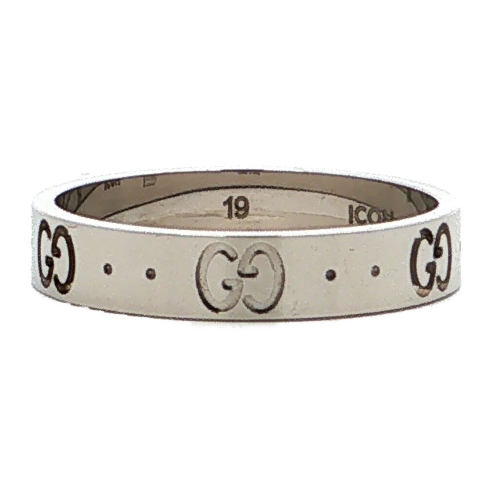 Gucci Icon Ring 18k White Gold 58 — view 2