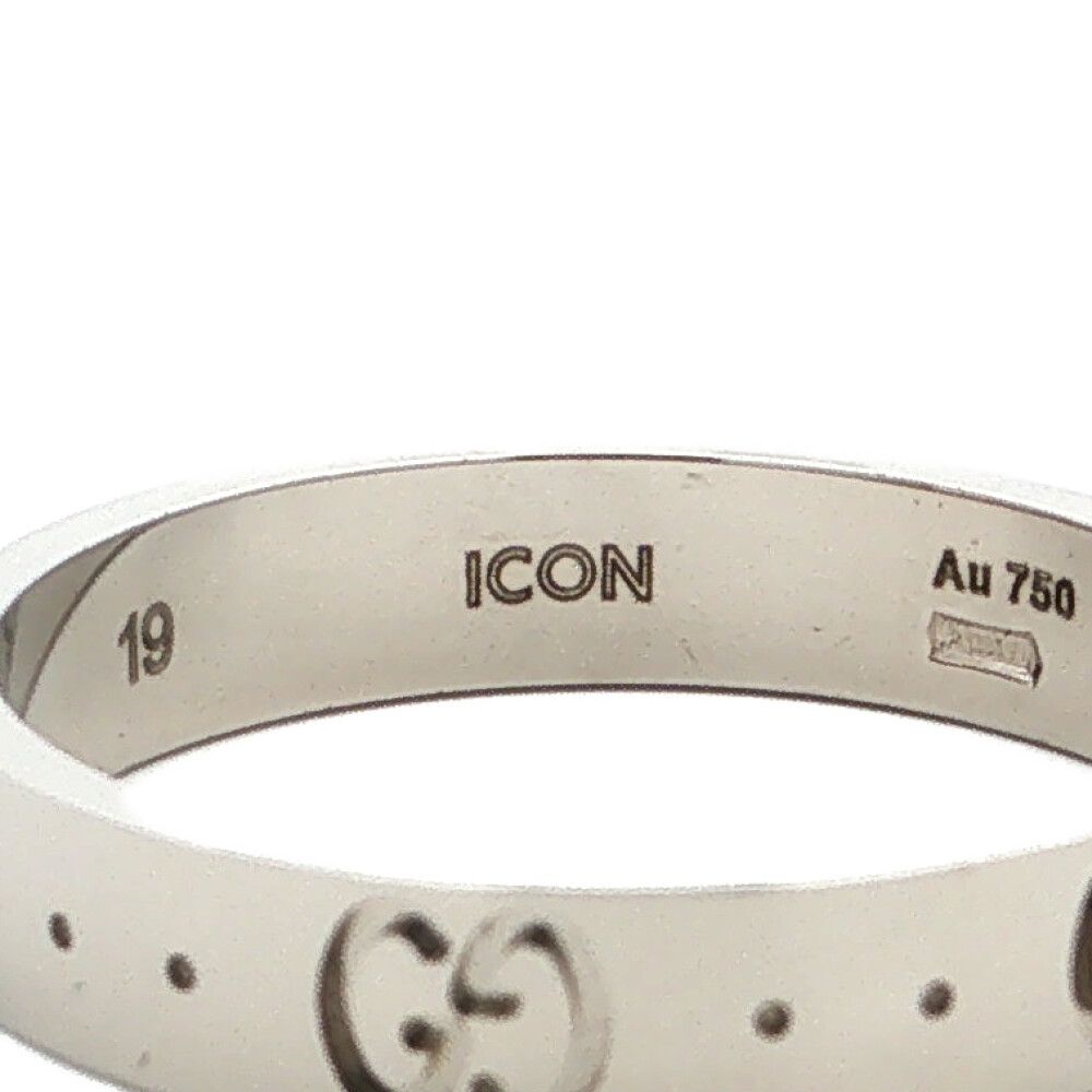 Gucci Icon Ring 18k White Gold 58 — view 5