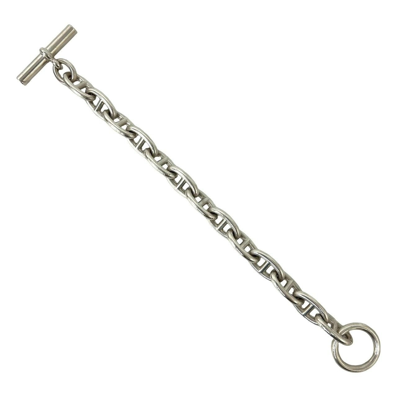 Hermes Chaine D'ancre GM 13 Pieces 925 Sterling Silver Chain Bracelet — view 6