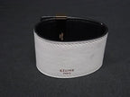 Celine Bracelet White Leather Gold — view 2