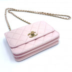 Chanel Chain Wallet Trendy CC Quilted Shoulder Bag Crossbody CC Logo Lambskin — view 3