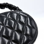 Chanel Quilted Vanity Mini Bag CC Logo Leather Black Gold — view 6
