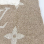 Louis Vuitton Scarf Monogram Cordray Cavic Cashmere Mink Beige Ivory Winter — view 6