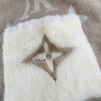 Louis Vuitton Scarf Monogram Cordray Cavic Cashmere Mink Beige Ivory Winter — view 5