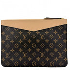 Louis Vuitton Clutch Daily Pouch Second Monogram Canvas Brown Gold — view 2