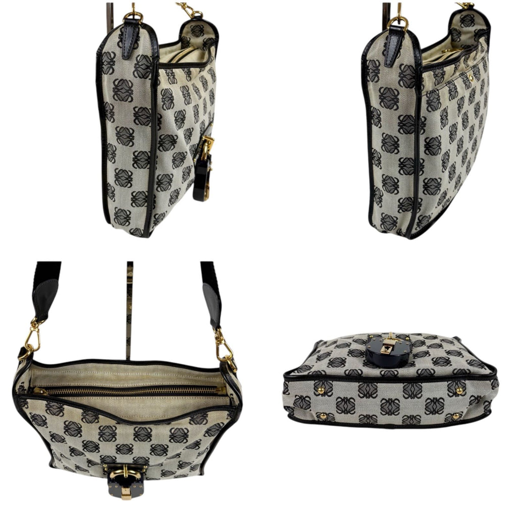 Loewe Bolso Repeat Anagram Logo Shoulder Bag Cross Navy — view 5