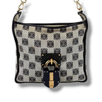 Loewe Bolso Repeat Anagram Logo Shoulder Bag Cross Navy — view 3
