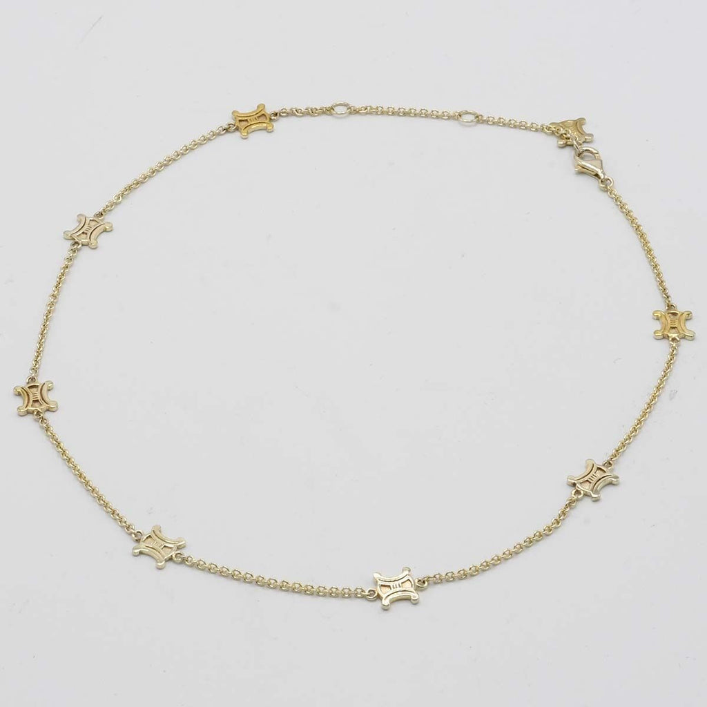 Celine Necklace 925 Sterling Silver Gold