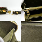 Louis Vuitton Zippy Wallet Monogram Empreinte Khaki Green Zip Around — view 8