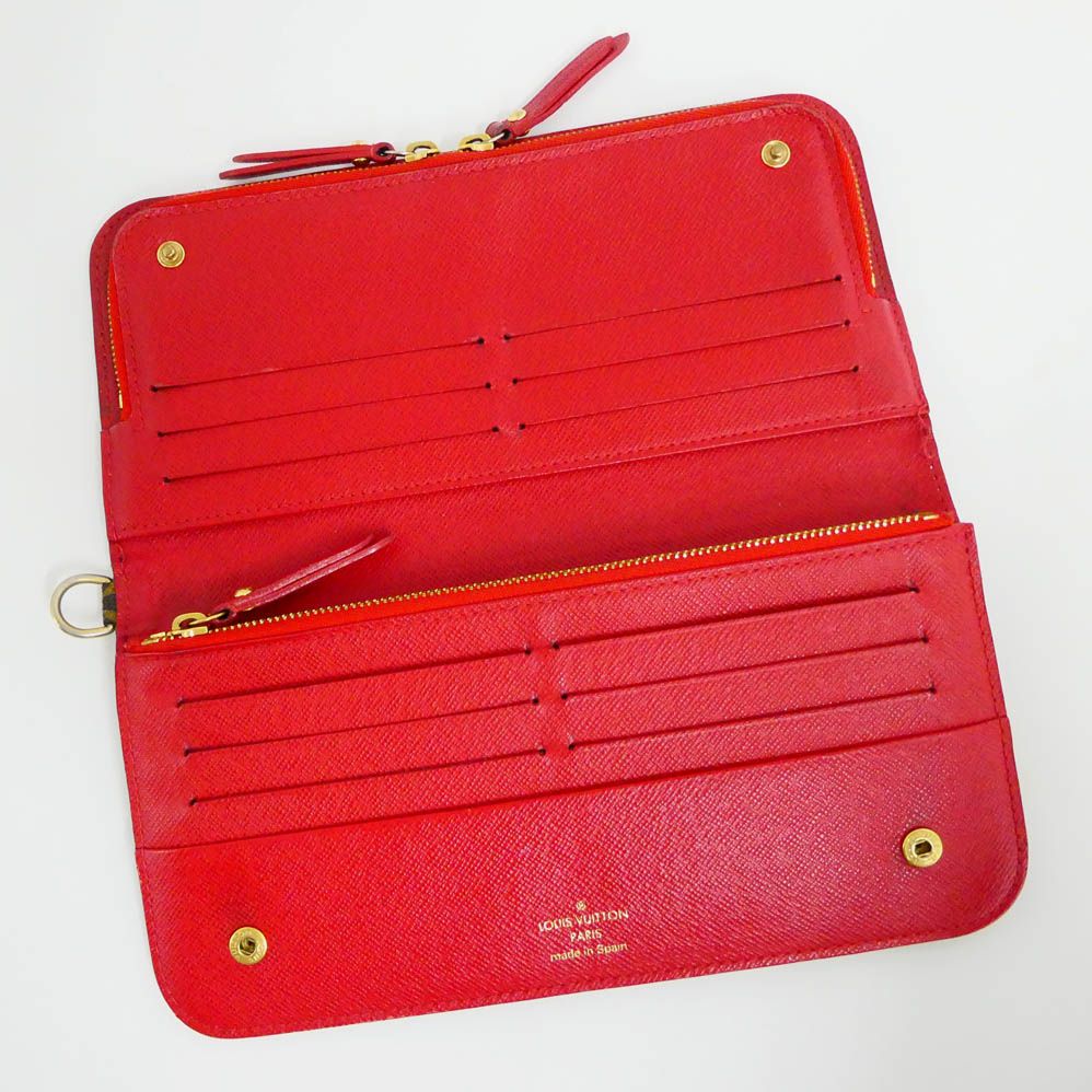 Louis Vuitton Portefeuille Unsolid Monogram Bifold Wallet Rouge Brown — view 5