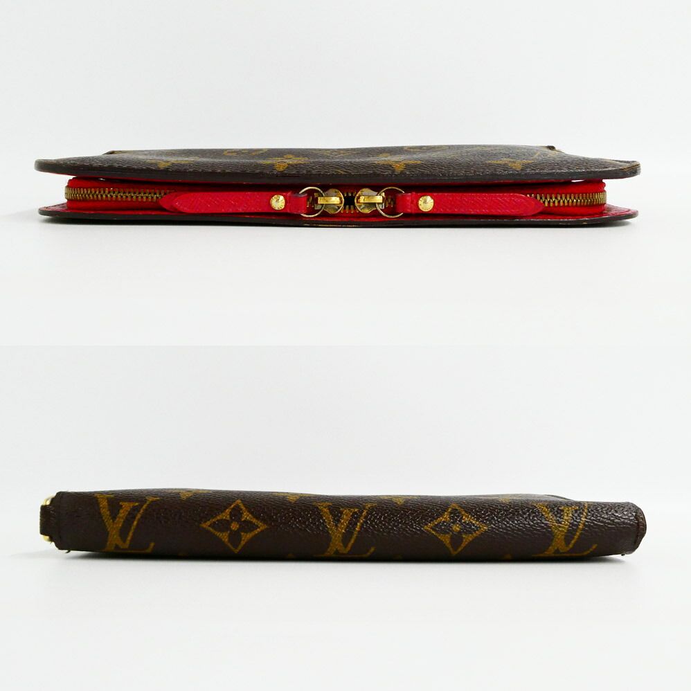 Louis Vuitton Portefeuille Unsolid Monogram Bifold Wallet Rouge Brown — view 3