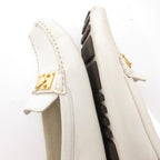 Louis Vuitton Loafers Moccasins Flat Shoes Leather Driving 34.5 White — view 8