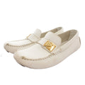 Louis Vuitton Loafers Moccasins Flat Shoes Leather Driving 34.5 White