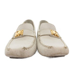 Louis Vuitton Loafers Moccasins Flat Shoes Leather Driving 34.5 White — view 4