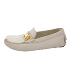 Louis Vuitton Loafers Moccasins Flat Shoes Leather Driving 34.5 White — view 2