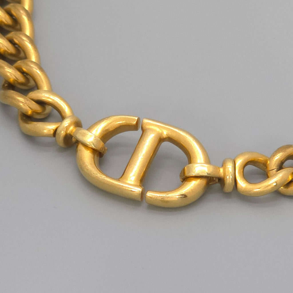 Dior CD Navy Bracelet Gold