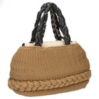 Chanel Coco Country Handbag with Raffia Charm — view 2